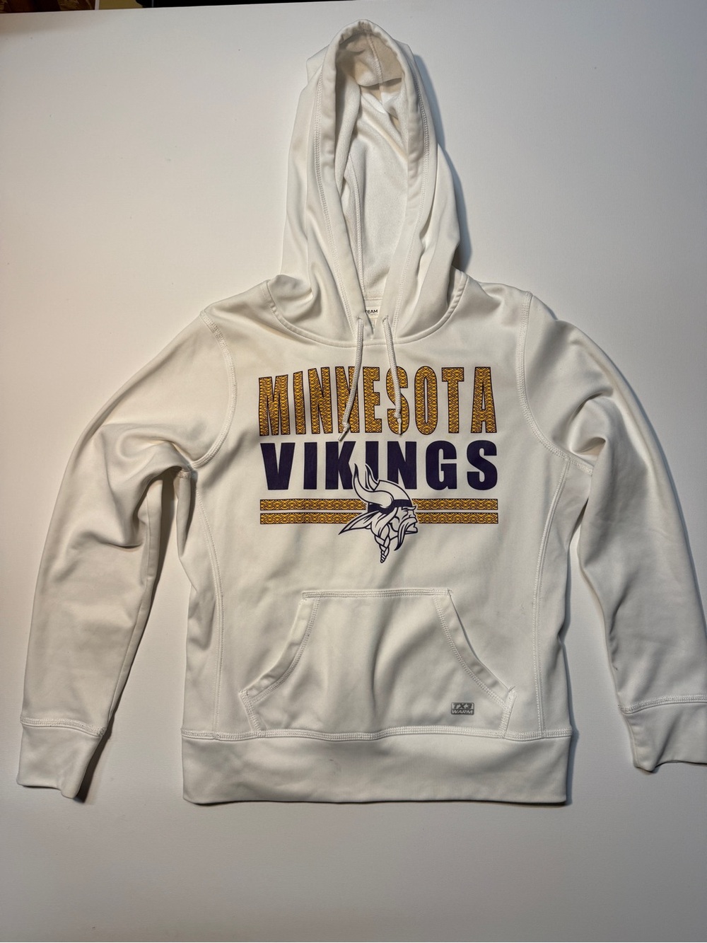 NFL White Hoodie with Yellow Accent